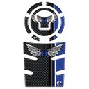 Ver imagem 2 de Kit Protetor Tanque Bocal Resinado Bros 25/26 Carbono Azul3