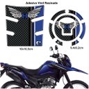 Ver imagem 3 de Kit Protetor Tanque Bocal Resinado Bros 25/26 Carbono Azul3