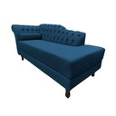 Ver imagem 4 de Recamier Decorativo Divã Styllus Lado Direito Bouclé Azul Marinho