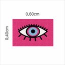 Ver imagem 2 de Capacho Vinil Olho Grego 0,60x0,40 Cm Pink Antiderrapante.