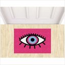 Ver imagem 1 de Capacho Vinil Olho Grego 0,60x0,40 Cm Pink Antiderrapante.