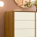 Ver imagem 6 de Cômoda para Quarto 10 Gavetas Melinda Freijó/off White