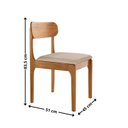 Ver imagem 4 de Conjunto de Mesa de Jantar 120cm com 4 Cadeiras Bellini Imbuia e Linho