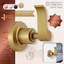 Ver imagem 3 de Acabamento para Registro Chuveiro Dourado Fosco Alavanca Banheiro Padrão Fabrimar 1/2" - 3/4" - 1"