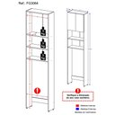 Ver imagem 3 de Armário de Banheiro para Vaso Sanitário Multimóveis com 2 portas FG3064 Branco