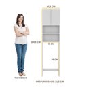 Ver imagem 5 de Armário de Banheiro para Vaso Sanitário Multimóveis com 2 portas FG3064 Branco