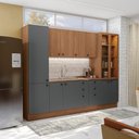 Ver imagem 1 de Cozinha Modulada Pixel Kappesberg 100% Mdp Canela-cinza Sagrado-canela 280cm