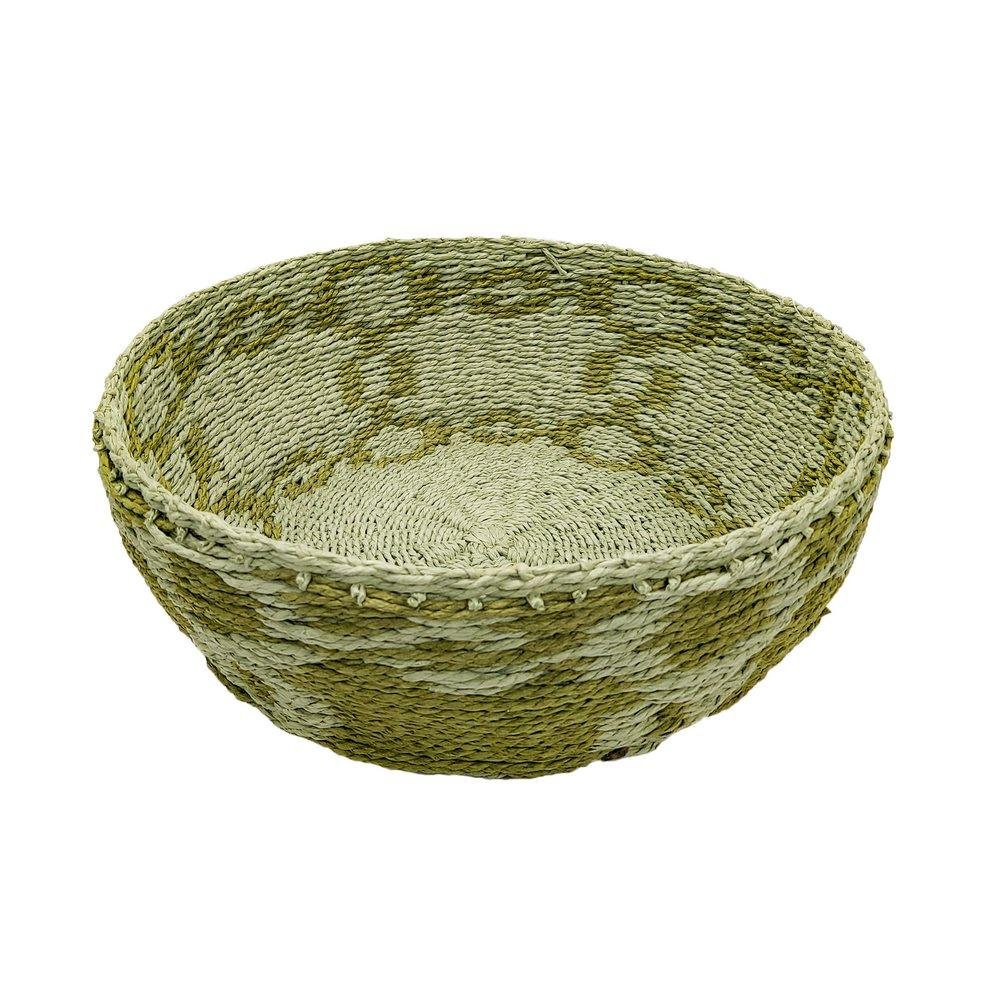 Cesto em Fibra Natural Verde México 34 cm - 1