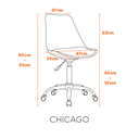 Ver imagem 2 de Cadeira Giratória com Assento Estofado Chicago Fratini
