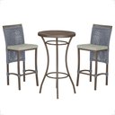 Ver imagem 1 de Mesa Bistrô com 2 Banquetas Roma Marrom Corda Náutica Estofado 3 Trama Original