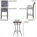 Ver imagem 2 de Mesa Bistrô com 2 Banquetas Roma Marrom Corda Náutica Estofado 3 Trama Original