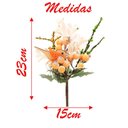 Ver imagem 3 de Kit 10 Ramos Artificiais Decoração Páscoa Frutas e Passarinho 23cm