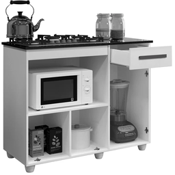 Balcão Cooktop/forno Violeta Kaiki Móveis - Nature/off - 4