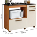 Ver imagem 3 de Balcão Cooktop/forno Violeta Kaiki Móveis - Nature/off
