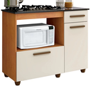 Ver imagem 2 de Balcão Cooktop/forno Violeta Kaiki Móveis - Nature/off