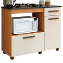 Ver imagem 2 de Balcão Cooktop/forno Violeta Kaiki Móveis - Nature/off