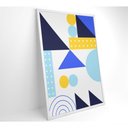 Ver imagem 4 de Quadro Colorido Geométrico 8 40x60 Cm Vidro Impresso
