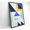 Ver imagem 3 de Quadro Colorido Geométrico 8 40x60 Cm Vidro Impresso