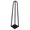 Kit 10 Pés de Metal 30 CM Hairpin Legs Mesa de Canto Rack e Puffs Preto - 5