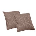 Ver imagem 4 de Kit 2 Almofadas Jacquard Floral Marrom 40x40cm Bene Tu:marrom