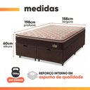 Ver imagem 3 de Cama Box Baú Casal Queen Colchão Espuma D33 Pillow Top Millenium Hellen