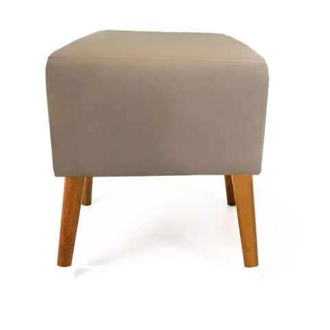Puf Puff Marrocos Quadrado Pés Palito Suede Capuccino