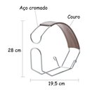 Ver imagem 3 de Suporte para Vinho Porta Garrafa Adega com Acabamento em Couro Adega Decorativa Casa Bar Bebidas