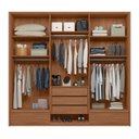 Ver imagem 2 de Guarda Roupa Casal 6 Portas 5 Gavetas Democrata - Jequitiba / Areia