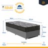 Cama Box com Colchão de Molas Ensacadas Ortobom Iso Superpocket Solteiro King 96cm - 2