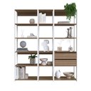 Ver imagem 4 de Guarda-Roupa Closet Modulado com 2 Gavetas 160cm Multimóveis Crpro-CLO008 Branco/Madeirado