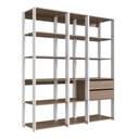 Ver imagem 2 de Guarda-Roupa Closet Modulado com 2 Gavetas 160cm Multimóveis Crpro-CLO008 Branco/Madeirado