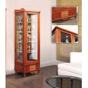 Ver imagem 1 de Cristaleira de Vidro e Madeira 1 Porta - Jaspe - Móveis Montanhês