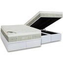 Ver imagem 1 de Cama Box Baú King: Colchão Molas Ensacadas Castor Pocket Summer Winter + Base CRC Courano White(193x