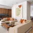 Ver imagem 2 de Canvas Posters Minimalista Abstrata 90x60cm Mold Branca