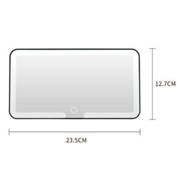 Espelho de Carro sem Fio Maquiagem Usb Led Quebra Sol 3 Cores Automovel Veiculo Branco Quente e Frio - 2