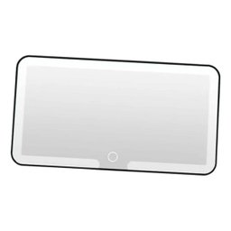 Espelho de Carro sem Fio Maquiagem Usb Led Quebra Sol 3 Cores Automovel Veiculo Branco Quente e Frio - 1