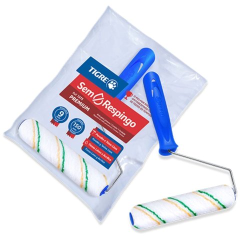 Rolo Sintético Anti Respingo com Cabo - 61375150 - Pinceis Tigre Rolo Sintético Anti Respingo com Ca