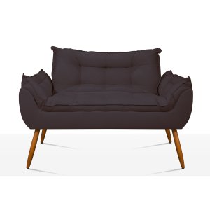 Namoradeira Opala Sofá Confortável – Balaqui Decor Cor:Cinza