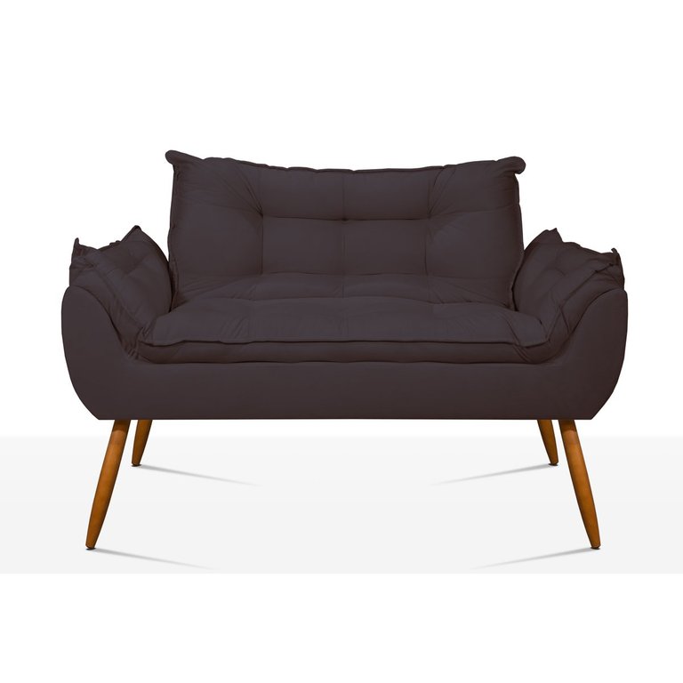 Namoradeira Opala Sofá Confortável – Balaqui Decor Cor:Cinza