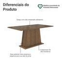 Ver imagem 3 de Mesa de Jantar Retangular Tampo de Vidro Rustic 5364 Madesa