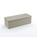 Ver imagem 3 de Kit Cabeceira Estofada Decorativa Box Dama 160 Para Cama Queen e Calçadeira Sagitarius Couro Artific