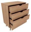 Ver imagem 6 de Cômoda 68x92,5cm com 4 Gavetas e Pé Cônico Cm8026 Tecnomobili