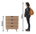 Ver imagem 5 de Cômoda 68x92,5cm com 4 Gavetas e Pé Cônico Cm8026 Tecnomobili