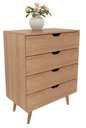 Ver imagem 7 de Cômoda 68x92,5cm com 4 Gavetas e Pé Cônico Cm8026 Tecnomobili