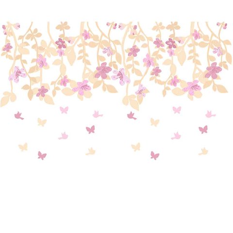 Adesivo de Parede Infantil Cascata Light 45cm - Folhagens - Primeiro Quarto