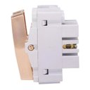 Ver imagem 1 de Interruptor Duplo 1 Simples + 1 Paralelo Rosê Gold NOVARA