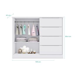 Quarto Completo Infantil Eloá Branco _ Phoenix Baby - 5