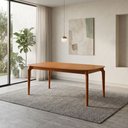 Ver imagem 4 de Mesa Denver 240cm Laminada com Pes Madeira Macica para Sala de Jantar Mesa Grande Luxo Design - Mel
