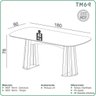 Conjunto Mesa de Jantar com 4 Cadeiras 100% Mdf Off White Cesare Claro Dalla Costa - 11