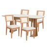 Conjunto Mesa de Jantar com 4 Cadeiras 100% Mdf Off White Cesare Claro Dalla Costa - 8